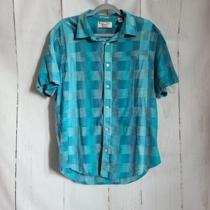 Penguin blue checkered button up heritage slim fit